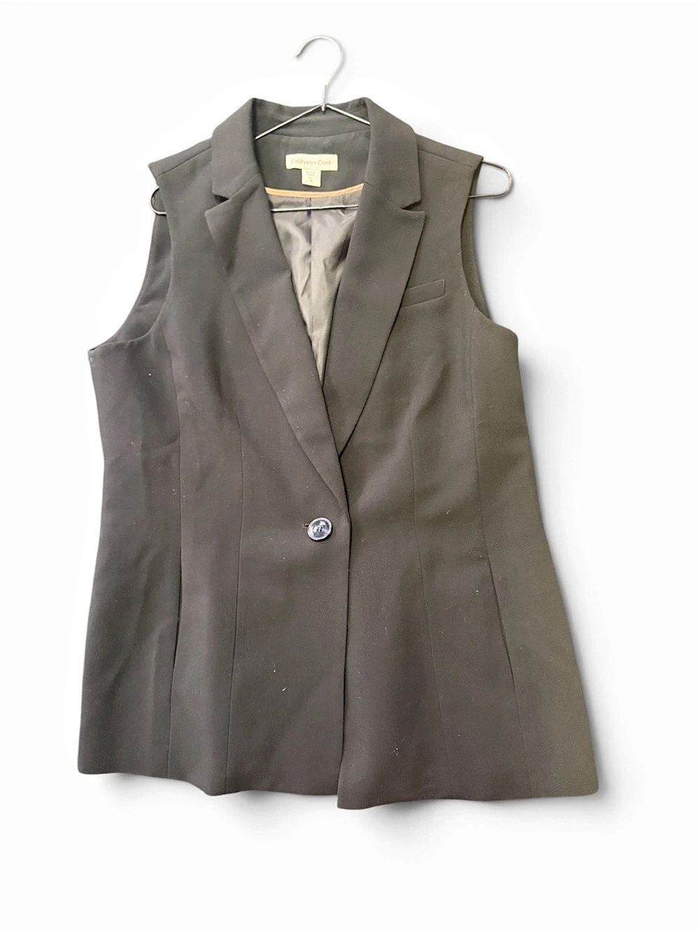 Coldwater Creek Women's Tailored Vest Black Size XL (16)